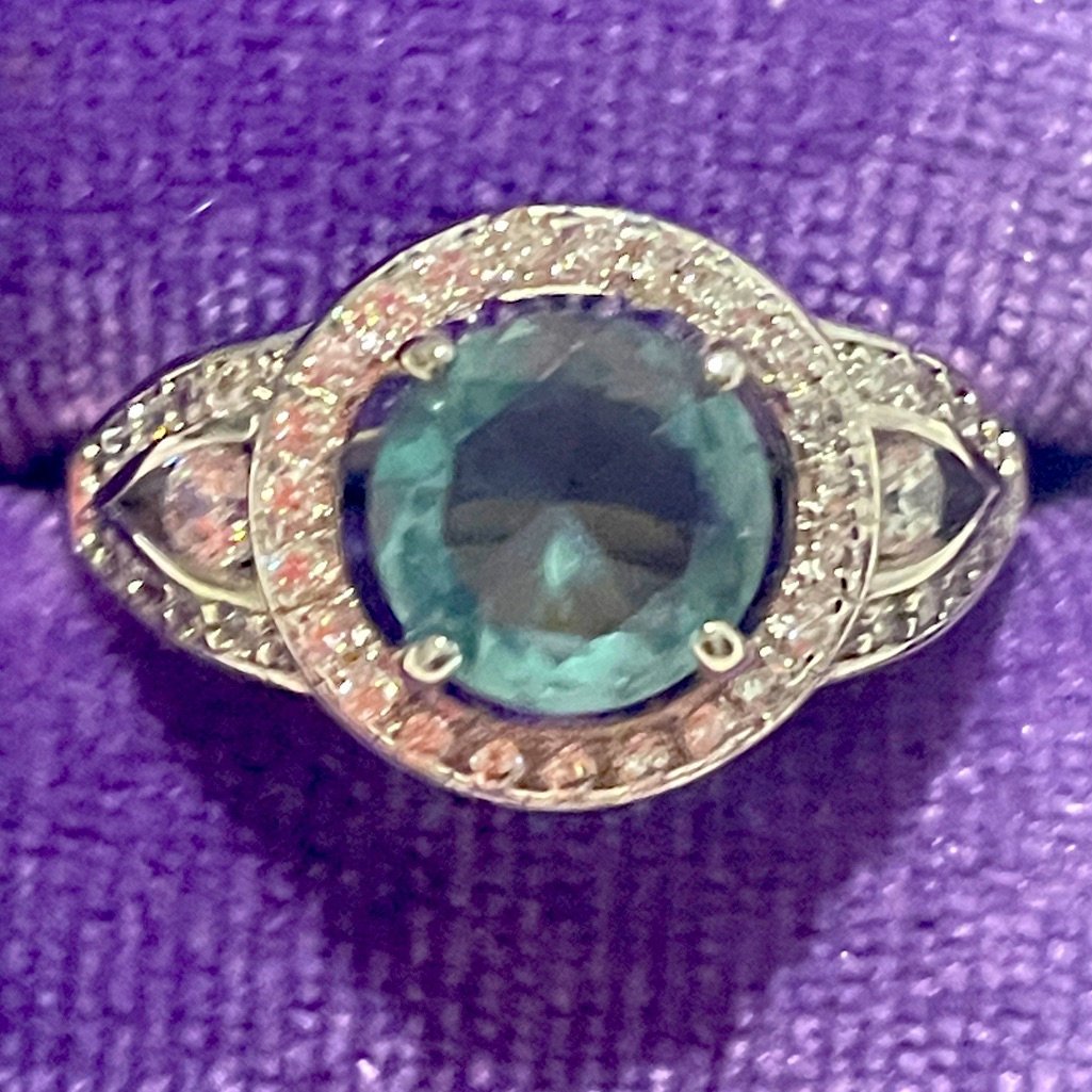 Ring Bomb Party Rbp Retro Og Smokey Blue Topaz Sz7 Nwt 25$